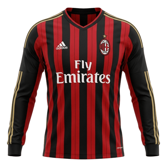 AC Milán domácí retro dres 2013/14 dlouhý rukáv