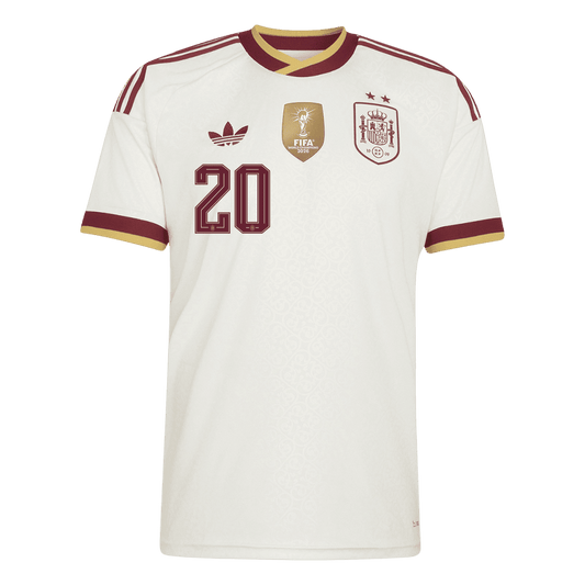 Španělsko venkovní fotbalový dres MS 2026 PEDRI #20