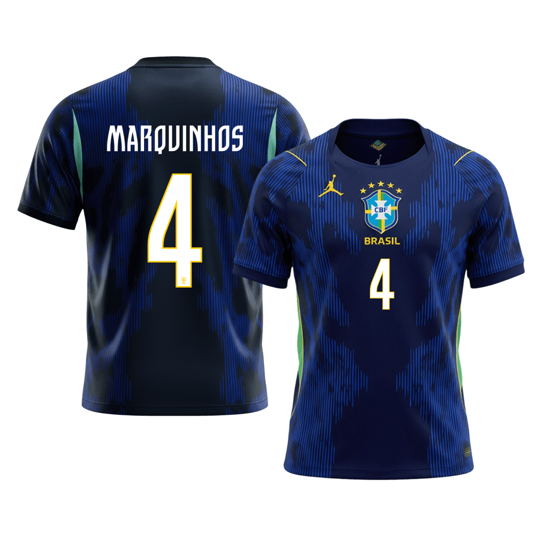 Brazílie venkovní fotbalový dres MS 2026 MARQUINHOS #4