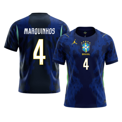 Brazílie venkovní fotbalový dres MS 2026 MARQUINHOS #4
