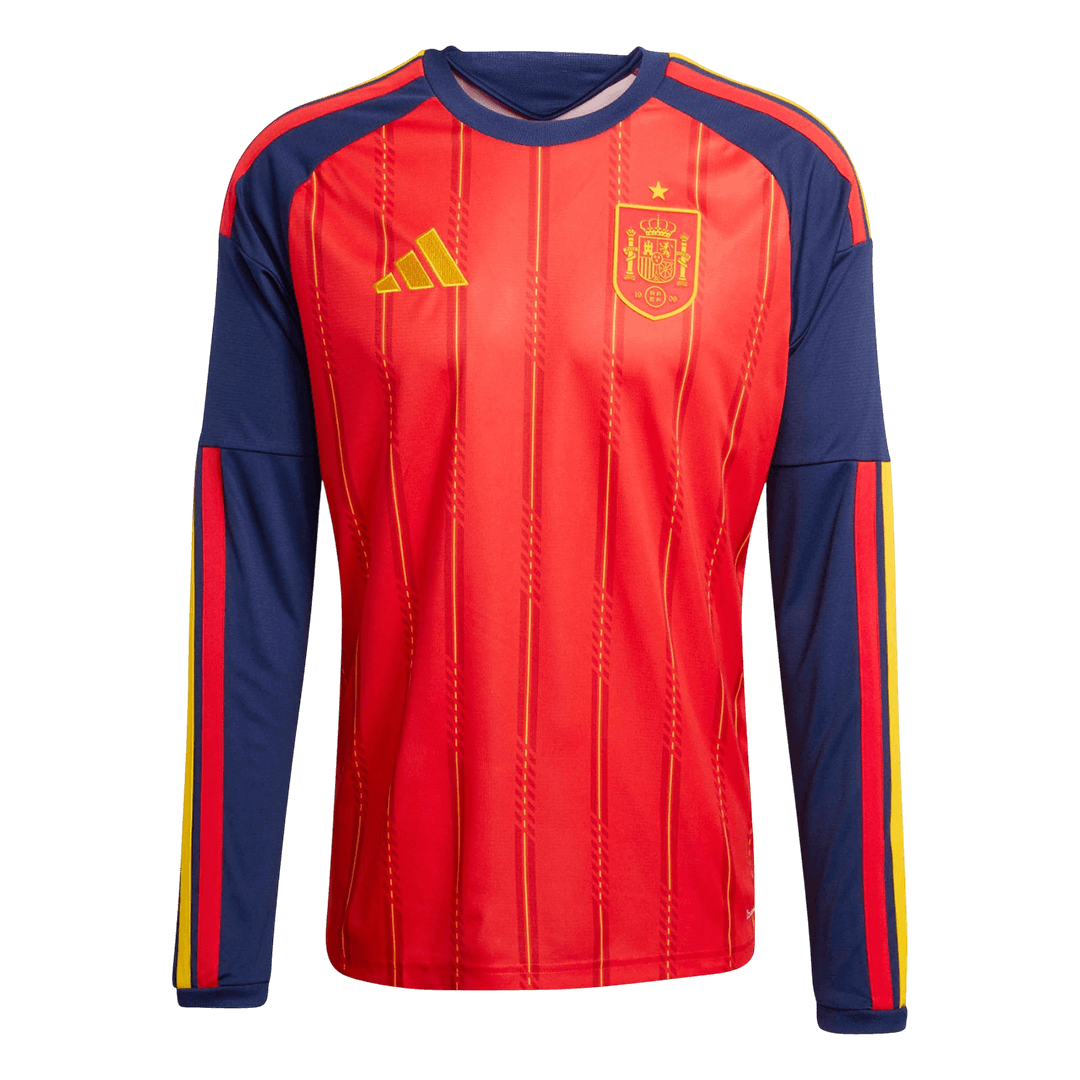 Španělsko domácí fotbalový dres MS 2026 dlouhý rukáv