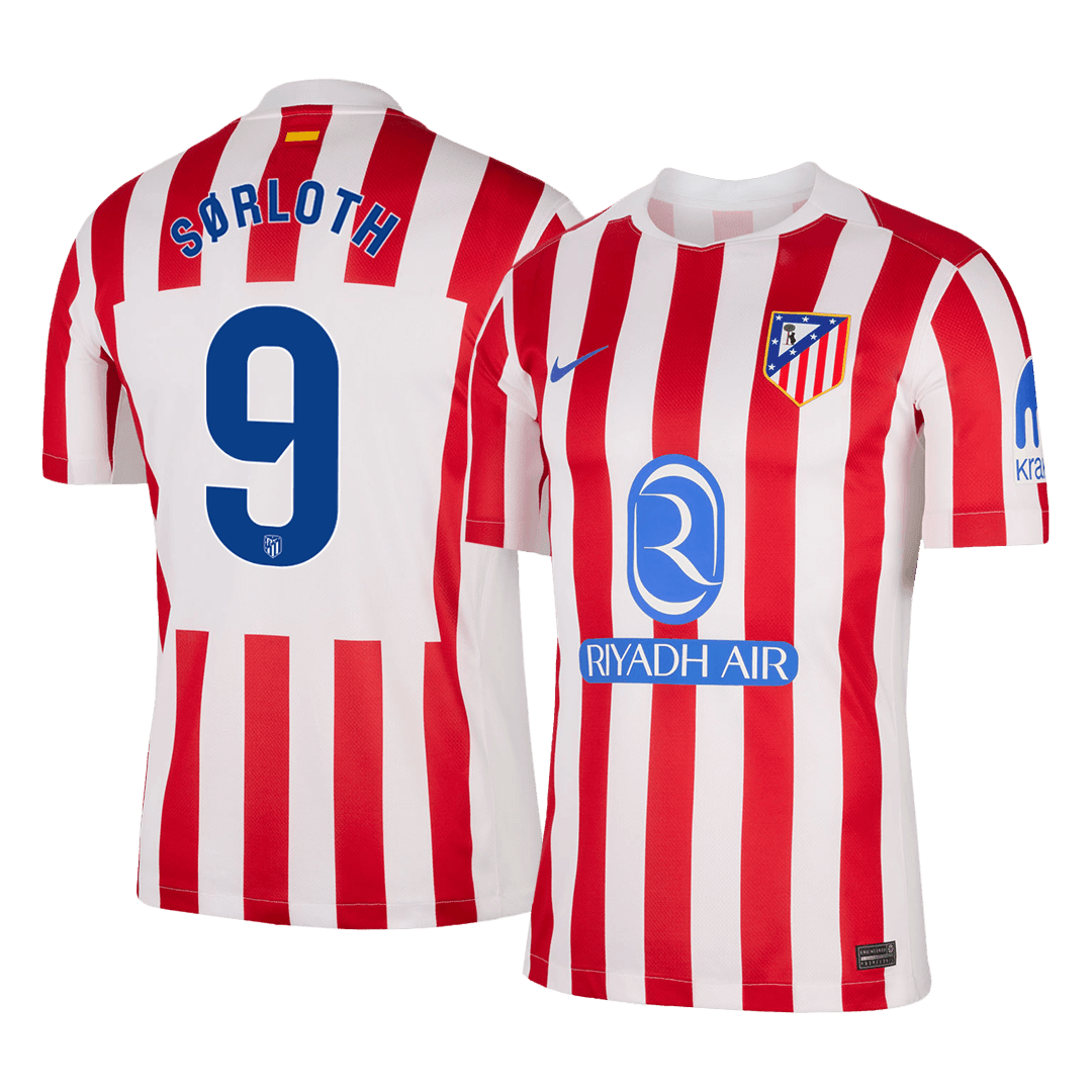 Atletico Madrid domácí fotbalový dres 2025/26 SØRLOTH #9