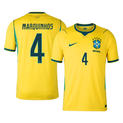 Brazílie domácí fotbalový dres MS 2026 MARQUINHOS #4