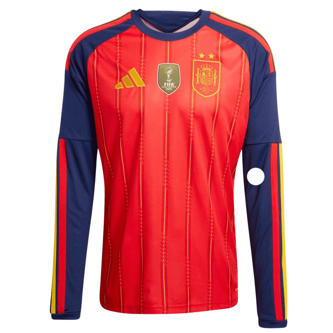 Španělsko domácí fotbalový dres MS 2026 dlouhý rukáv