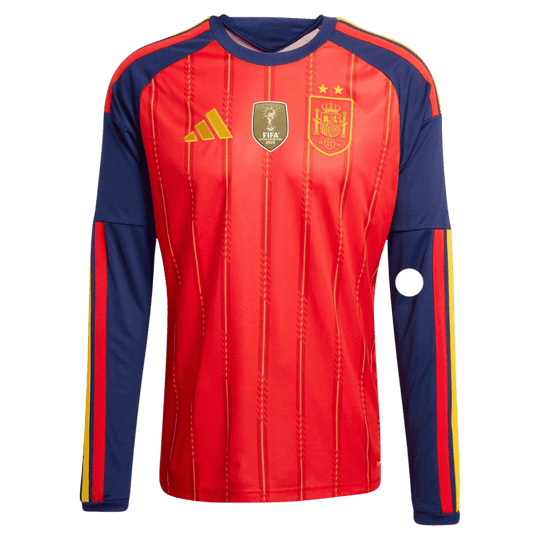 Španělsko domácí fotbalový dres MS 2026 dlouhý rukáv