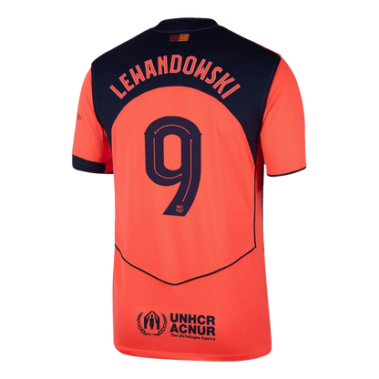 Barcelona třetí fotbalový dres 2025/26 LEWANDOWSKI #9 UCL