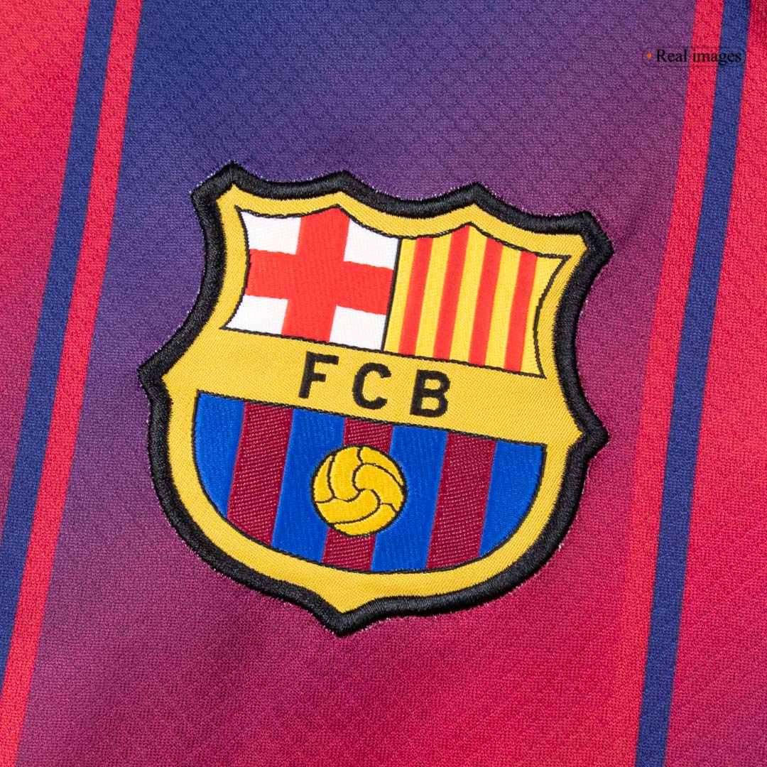 Barcelona domácí fotbalový dres 2025/26 dlouhý rukáv