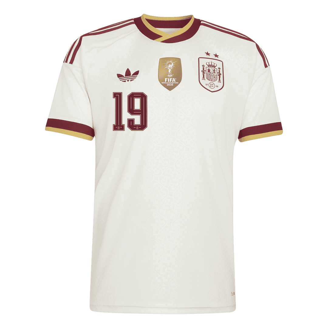 Španělsko venkovní fotbalový dres MS 2026 LAMINE YAMAL #19