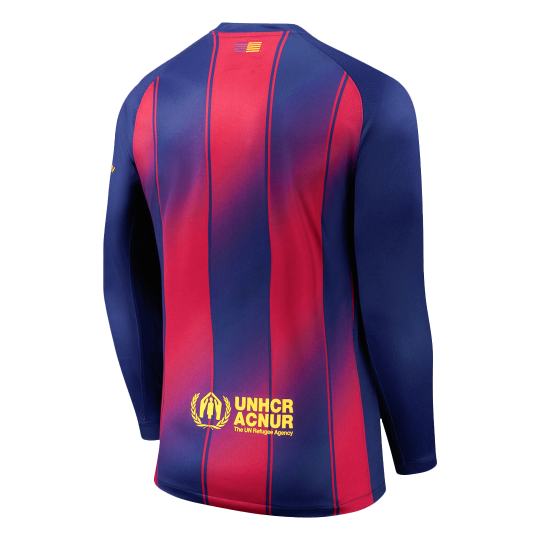 Barcelona domácí fotbalový dres 2025/26 dlouhý rukáv