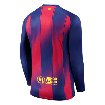 Barcelona domácí fotbalový dres 2025/26 dlouhý rukáv