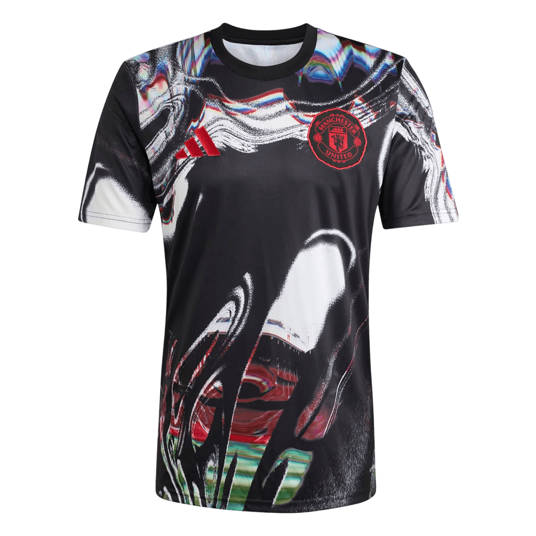 Manchester United předzápasový fotbalový dres 2025/26 - černá