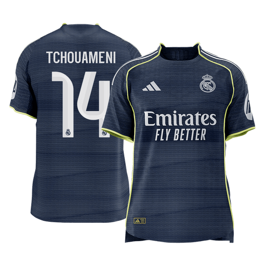 Real Madrid venkovní fotbalový dres 2025/26 hráčská verze TCHOUAMENI #14