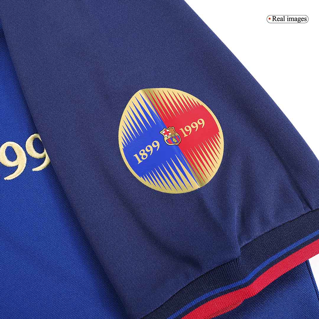 Domácí Retro Dres Barcelona 1999/00 KLUIVERT #9 - 100th Anniversary
