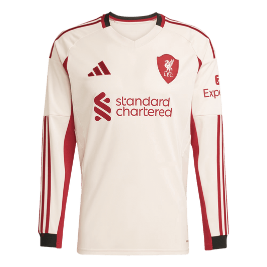 Liverpool venkovní fotbalový dres 2025/26 dlouhý rukáv