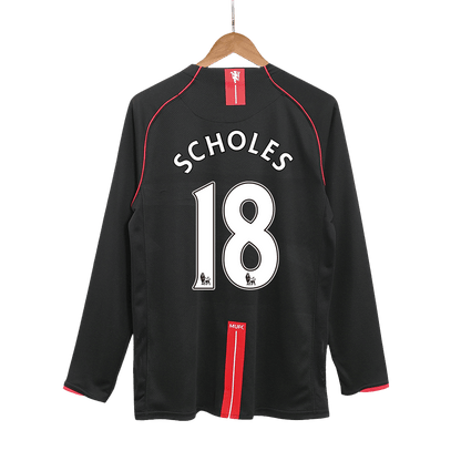 Venkovní Retro Dres Manchester United 2007/08 Long Sleeve SCHOLES #18
