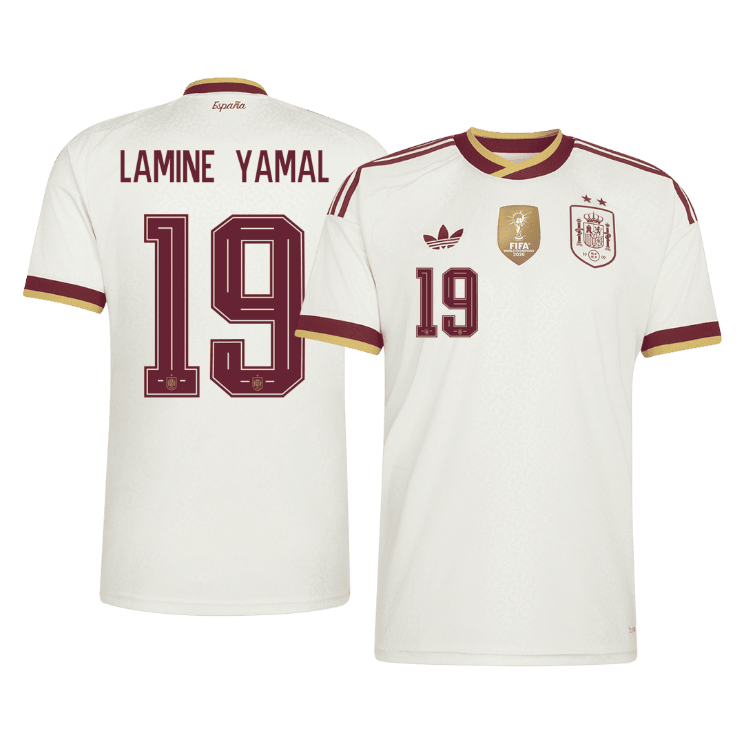 Španělsko venkovní fotbalový dres MS 2026 LAMINE YAMAL #19