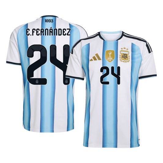 Argentina domácí fotbalový dres MS 2026 E. FERNÁNDEZ #24