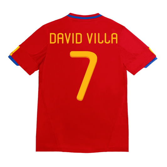 Domácí Retro Dres Spain 2010 DAVID VILLA #7