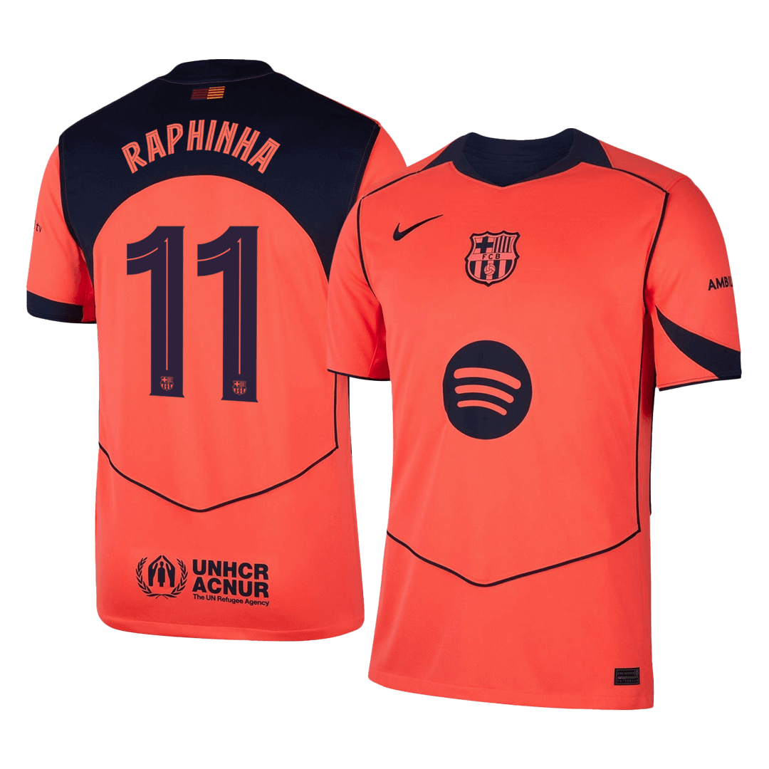 Barcelona třetí fotbalový dres 2025/26 RAPHINHA #11 UCL