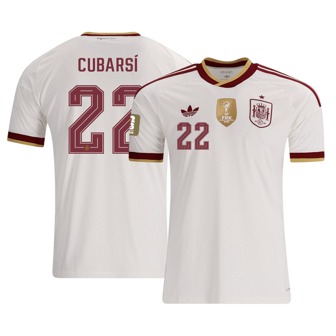 Španělsko venkovní dres MS 2026 hráčská verze CUBARSÍ #22