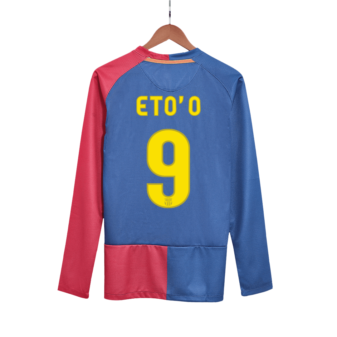 Domácí Retro Dres Barcelona 2008/09 Long Sleeve ETO'O #9 - UCL Final