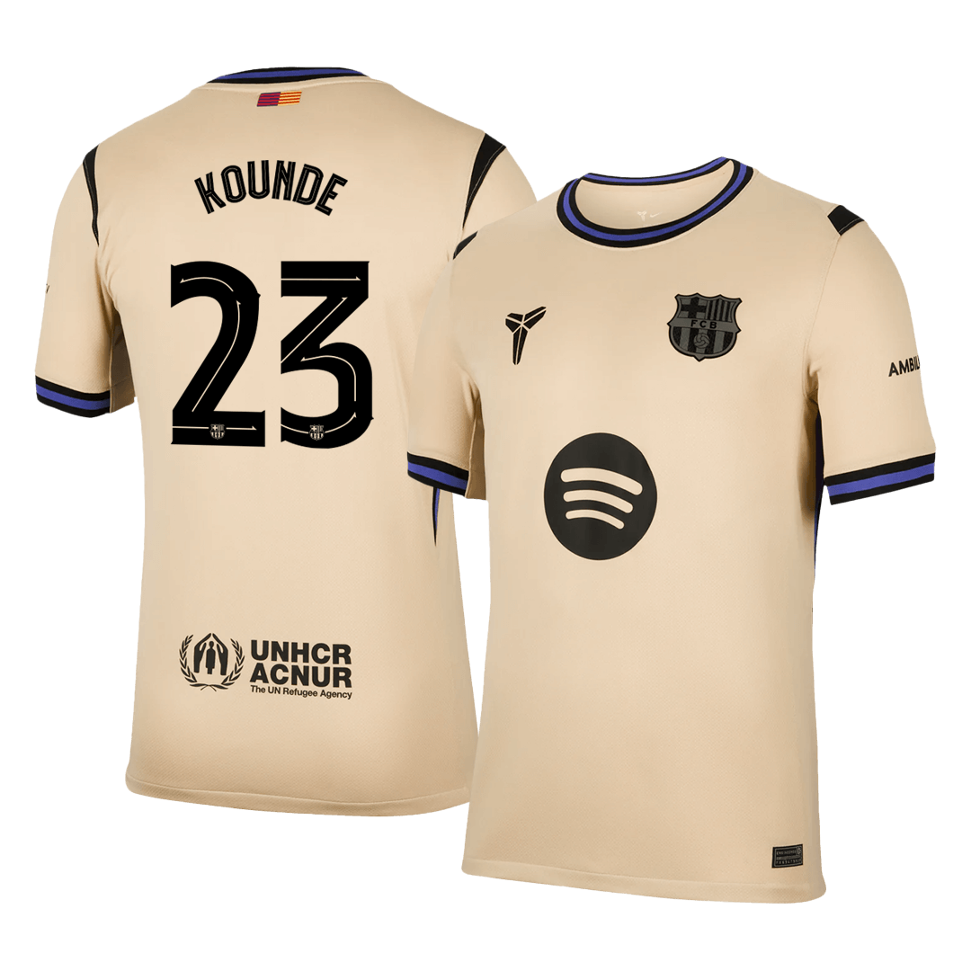 Barcelona venkovní fotbalový dres 2025/26 KOUNDE #23 UCL