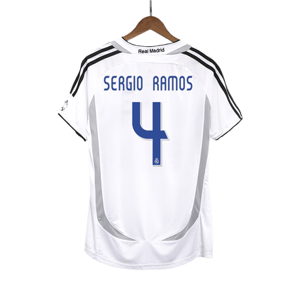 Domácí Retro Dres Real Madrid 2006/07 Retro SERGIO RAMOS #4