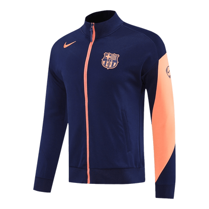 Barcelona tréninková bunda 2025/26 námořnická modrá & oranžová